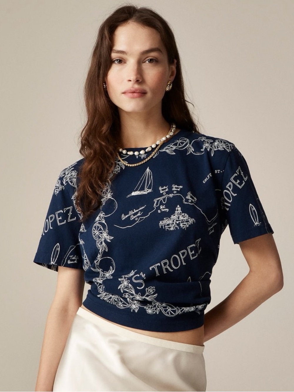 NWT J. Crew CLASSIC St. Tropez Short-Sleeve Tee IN BROKEN IN JERSEY.❌RARE❌